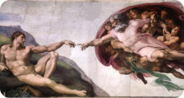 Michelangelo - Ádám teremtése (Sixtusi kápolna)