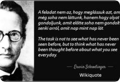 Erwin Schrödinger osztrák fizikus (1887 – 1961) a kvantumelmélet egyik megalapítója.