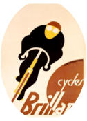 Cassandre: Cycles Brillant. - Régi idők hirdetési plakátja, az art decotól az 1950-60-as évek utazási plakátjaiig.
