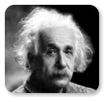 Albert Einstein (1879 – 1955) német elméleti fizikus; a legnagyobb 20. századi tudósnak tartják. Ő dolgozta ki a relativitáselméletet és nagymértékben hozzájárult a kvantummechanika, a statisztikus mechanika és a kozmológia fejlődéséhez.